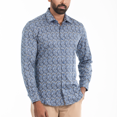 Men's Rooftop Long Sleeve Floral Print Shirt for Men