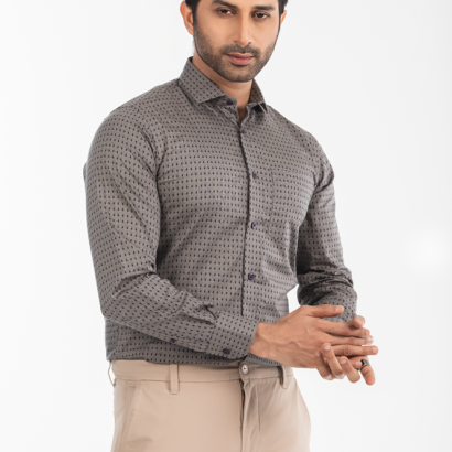 Men's Slim-Fit AOP Long Sleeve Shirt