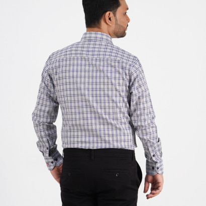 Men's Slim-Fit Long-Sleeve Formal Cotton Shirt