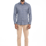 Men's Rooftop Long Sleeve Floral Print Shirt for Men