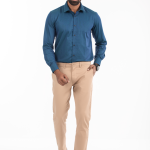 Men's Long-Sleeve Regular-fit Non-Stretch Cotton Shirt