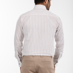 Men's Slim Fit Cotton Stripe Dress Shirt