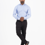 Men's Slim-Fit Long-Sleeve Cotton Shirt