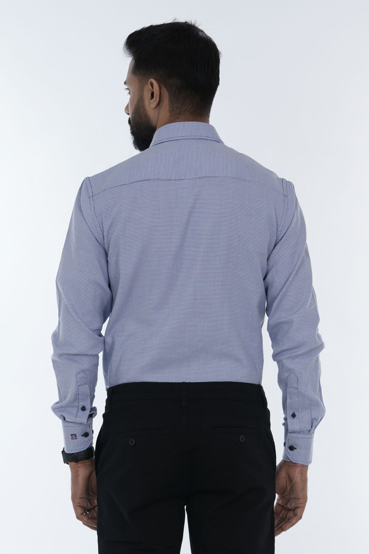 Men's Regular-Fit Long-Sleeve Print Formal Shirt