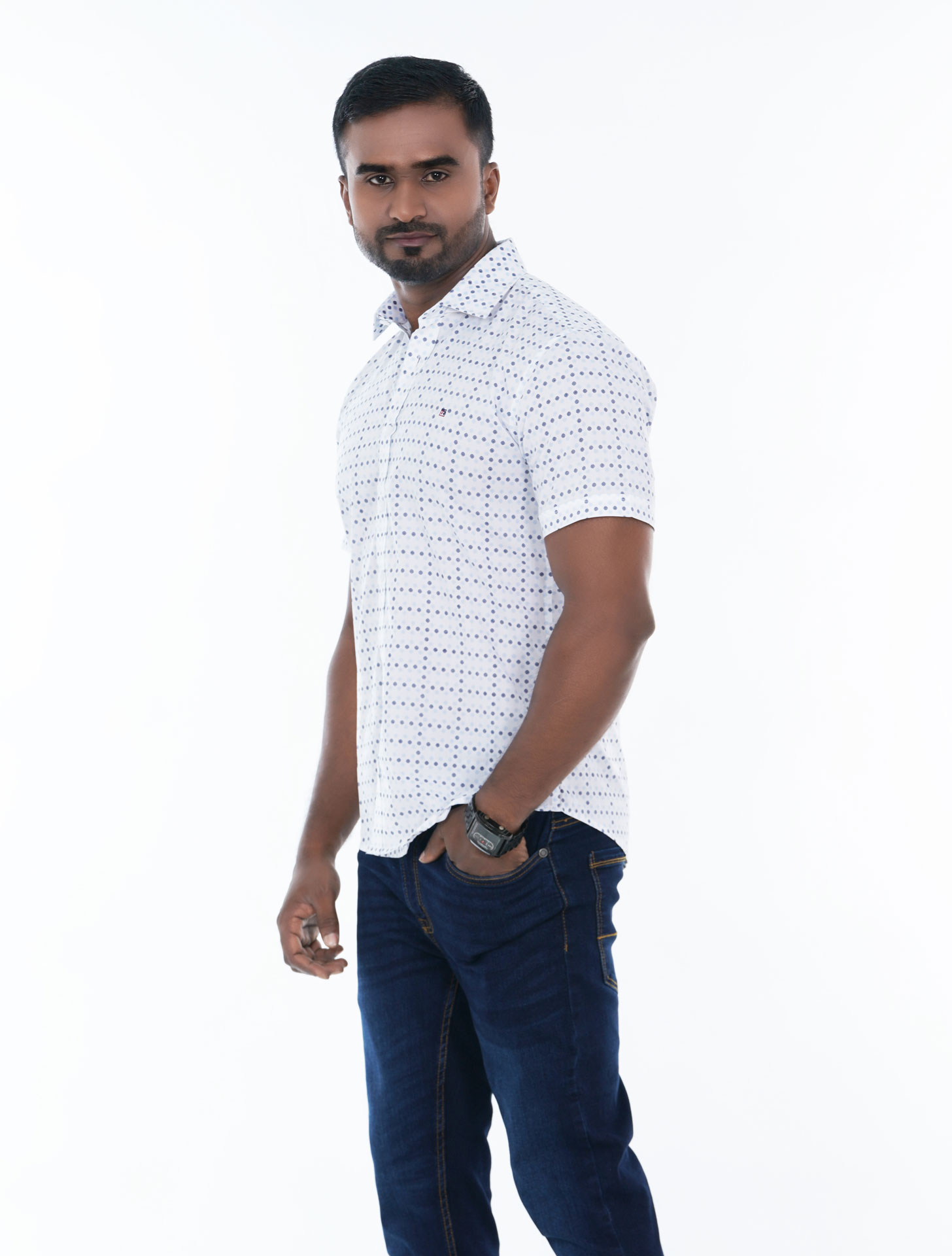 Men's Short Sleeve Slim Fit Casual Shirt
