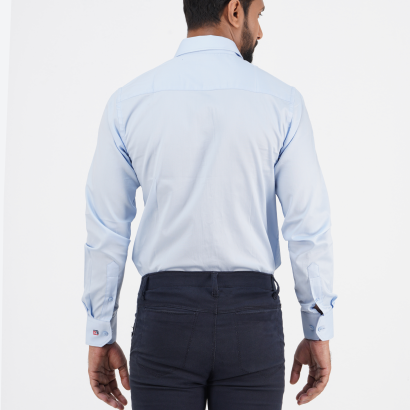 Men's Long-Sleeve Single Pocket Slim-Fit Shirt (Premium)
