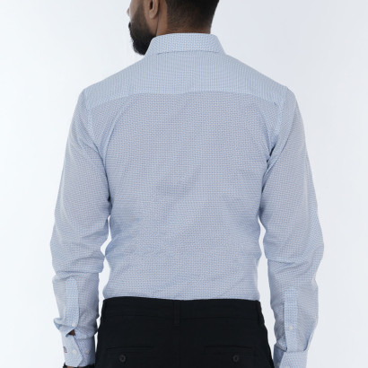 Men's Slim-Fit Long-Sleeve Cotton Formal Shirt