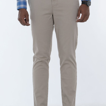 Men's Slim-Fit Flat-Face Chinos Twill Pant