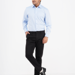 Men's Regular-Fit Long-Sleeve Formal Cotton Shirt