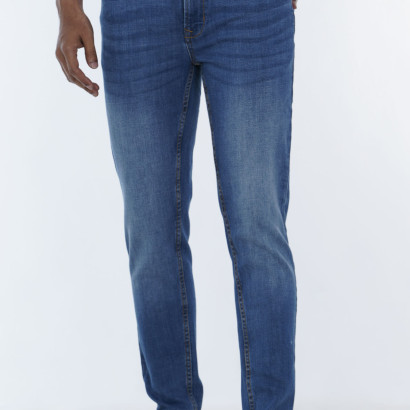 MEN'S STRETCHABLE SMART DENIM JEANS SLIM-FIT CASUAL PANTS